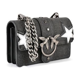 Pinko Mini Love Jean 1 Borsa Tracol Purse Bag
